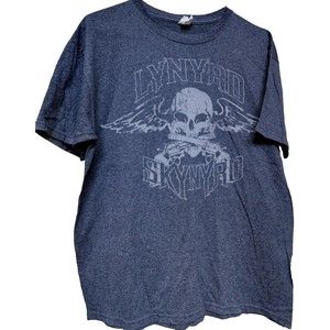 Lynyrd Skynyrd Skull w/Revolvers T-Shirt L Rockabilia Unisex Band Retro